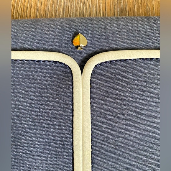 Kate Spade Sam canvas plunge wristlet in Blazer Blue - Picture 6 of 6